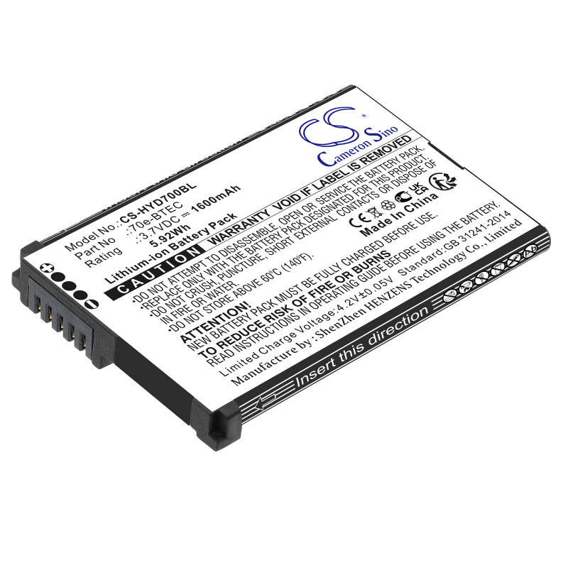 Honeywell Dolphin 60s / 60S-BATT-1 1600mAh 5.92Wh Li-Ion 3.7V (Cameron Sino)