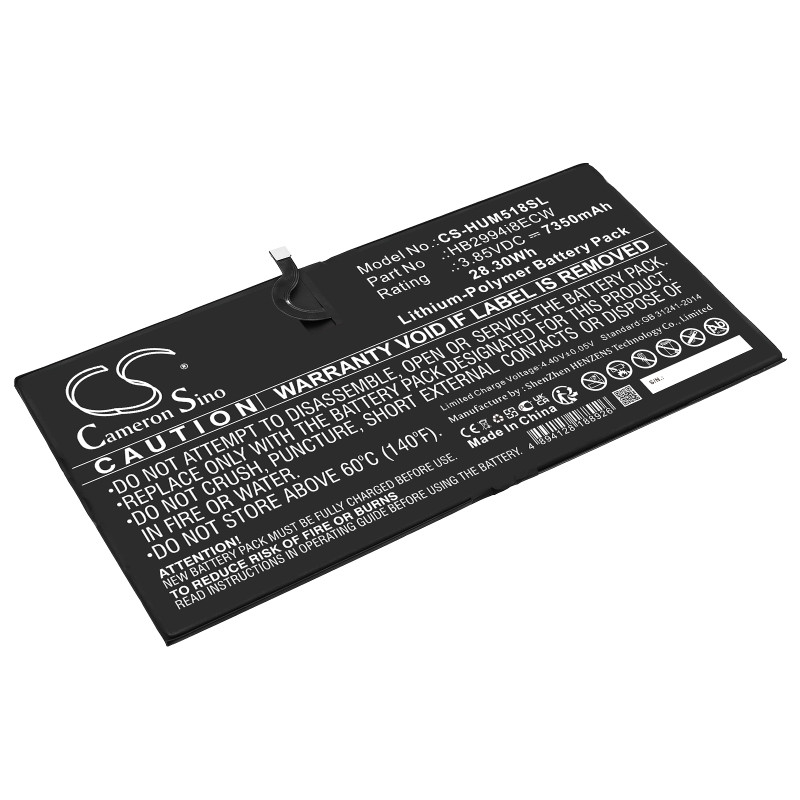 Huawei MediaPad M5 10.8 / HB2994i8ECW 7350mAh 28.30Wh Li-Polymer 3.85V (Cameron Sino)