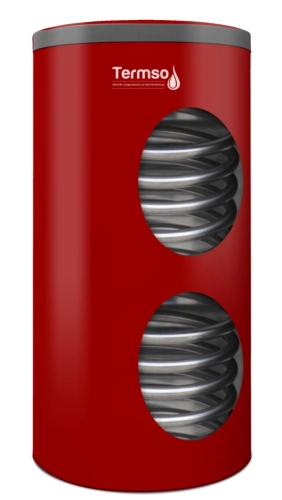 Bojler nierdzewny pionowy TERMSO 250L 2w (economy) CWU dwie wężownice STAL NIERDZEWNA wymiennik zasobnik bojler