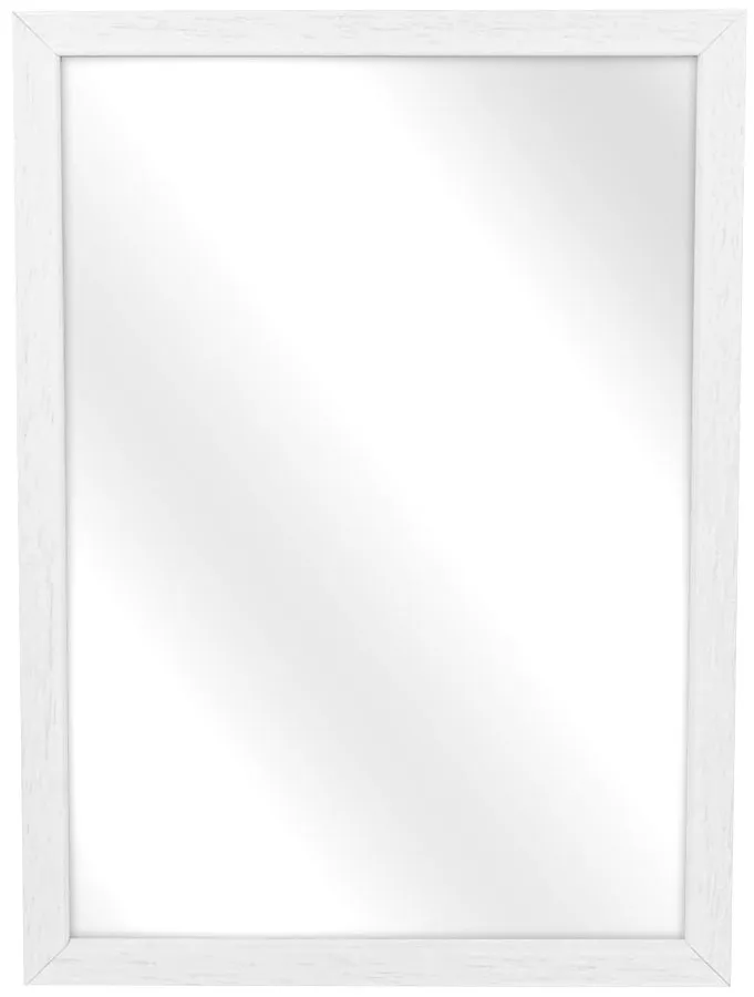 Białe drewniane lustro ścienne D6-Z50