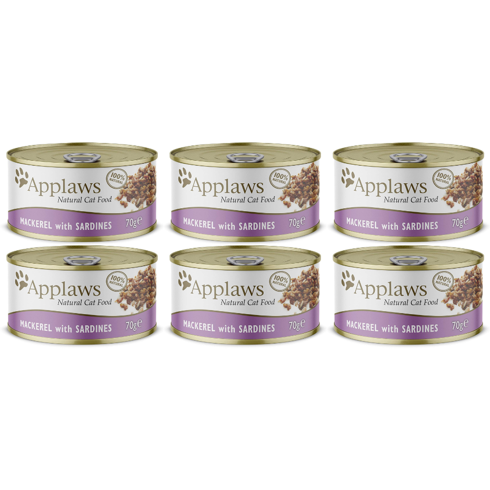 Applaws Cat Makrela i sardynki 6x70g PUSZKA