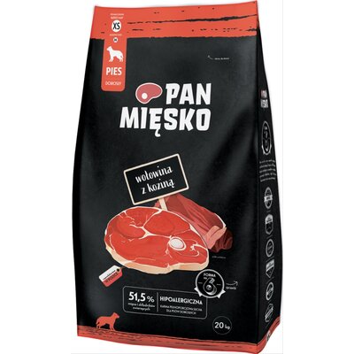 PAN MIĘSKO WOŁOWINA Z KOZINĄ XS 20KG