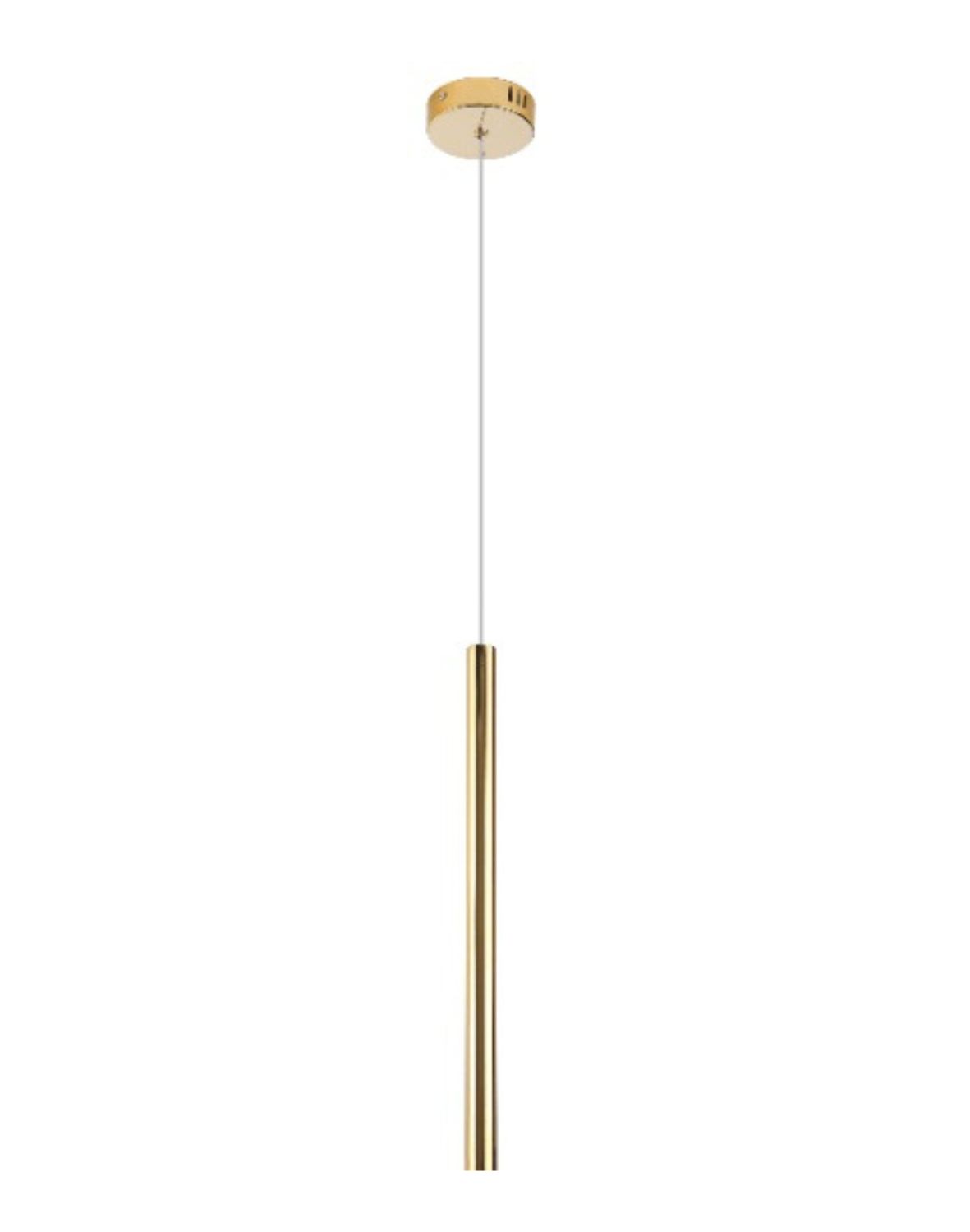 Lampa wisząca Organic P0204 złota, podłużna, punktowa