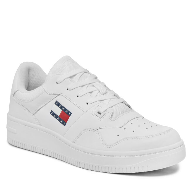 Sneakersy Tommy Jeans Tjm Retro Basket Ess EM0EM01395 White YBR