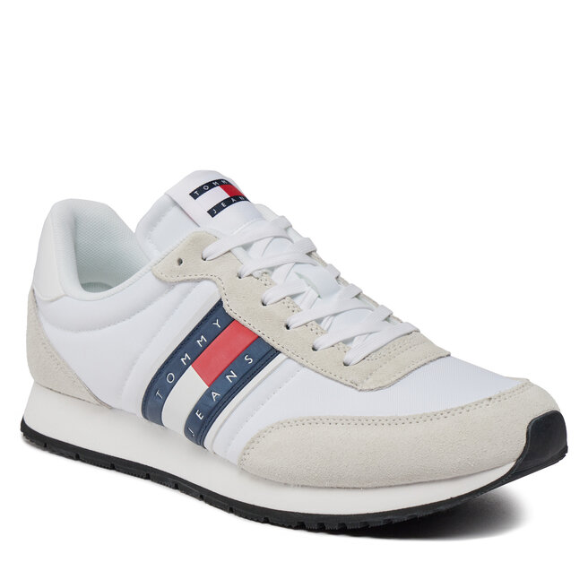 Sneakersy Tommy Jeans Tjm Runner Casual Ess EM0EM01351 White YBR