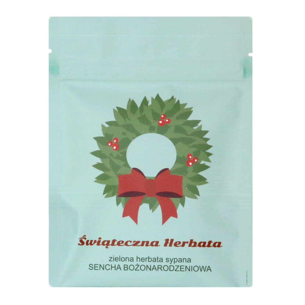 Świąteczna herbata BOŻONARODZENIOWA 30g. Herbata zielona, sencha o typowo świątecznym smaku - doskonały pomysł na prezent świąteczny pod choinkę lub..