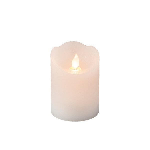 Świeca woskowa led biała ruchomy płomień duża 10cm