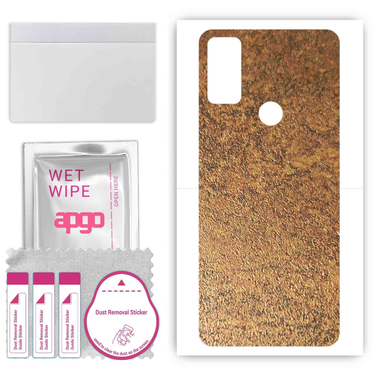 Folia naklejka skórka strukturalna na TYŁ do Alcatel 5H Plus -  Zardzewiała Miedź - apgo SKINS