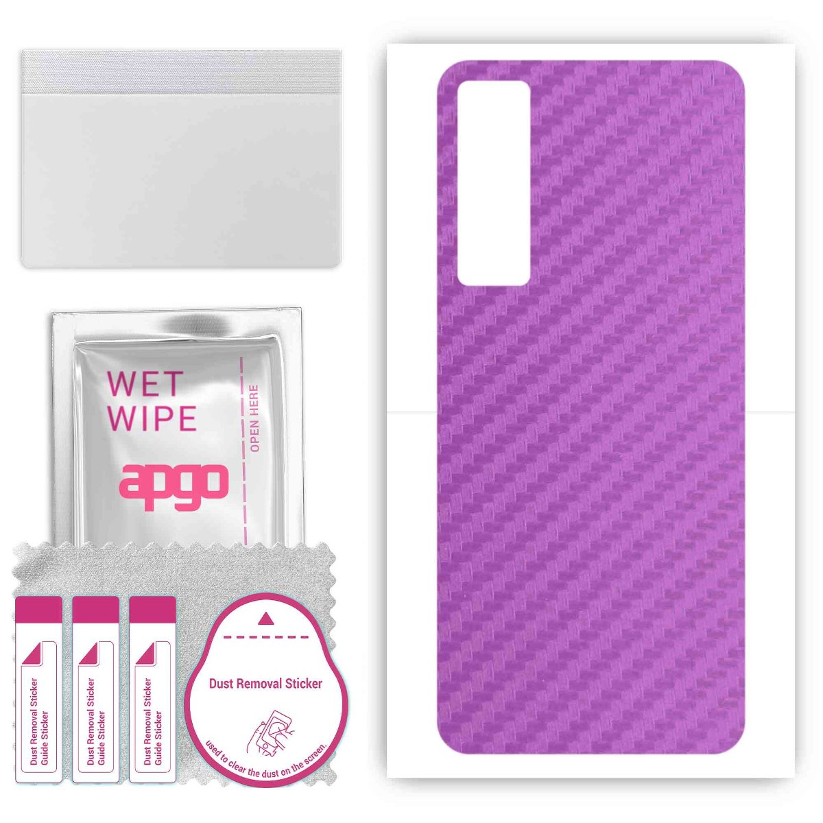 Folia naklejka skórka strukturalna na TYŁ do Vivo iQOO Z5X -  Carbon Fioletowy - apgo SKINS