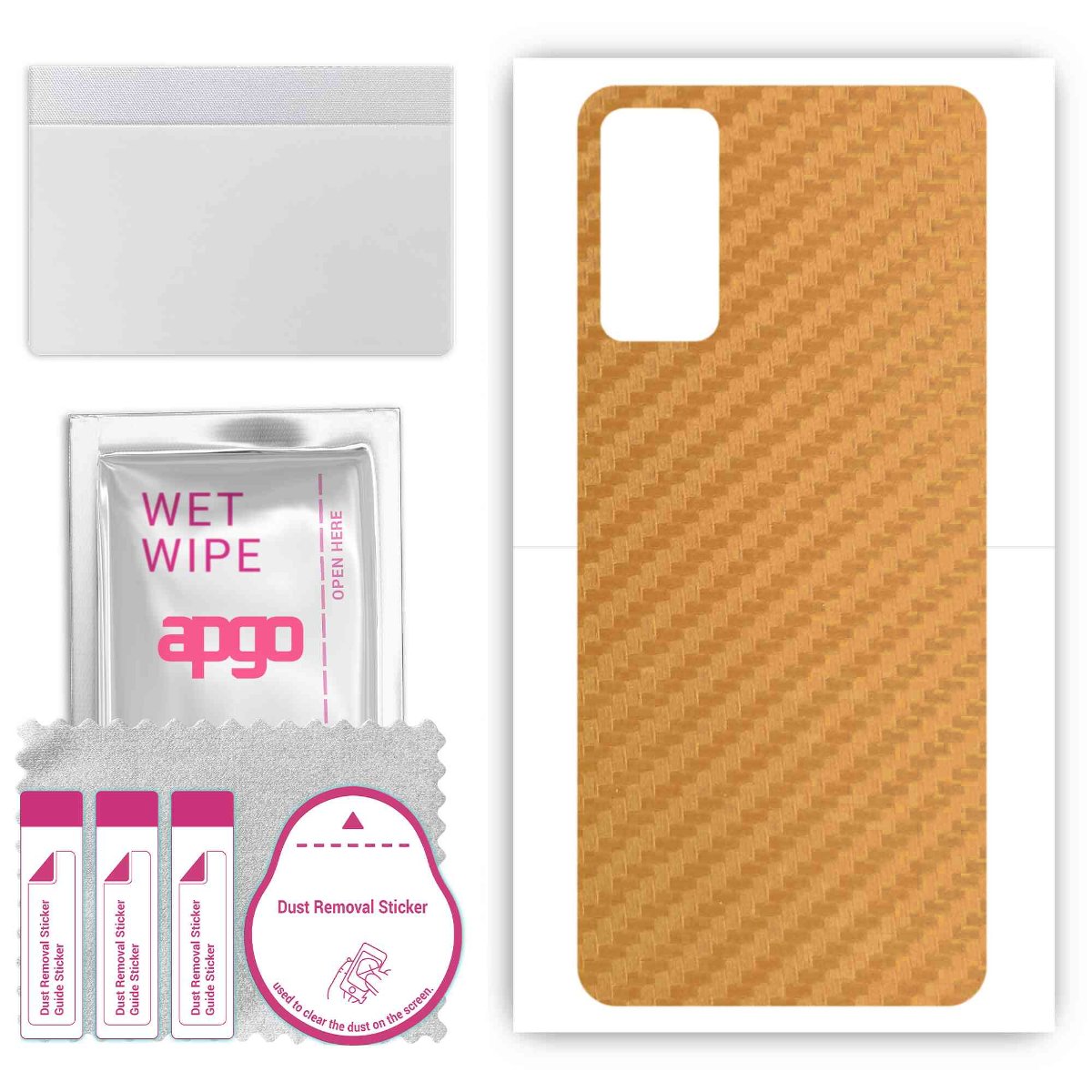 Folia naklejka skórka strukturalna na TYŁ do Tecno Camon 18 -  Carbon Złoty - apgo SKINS