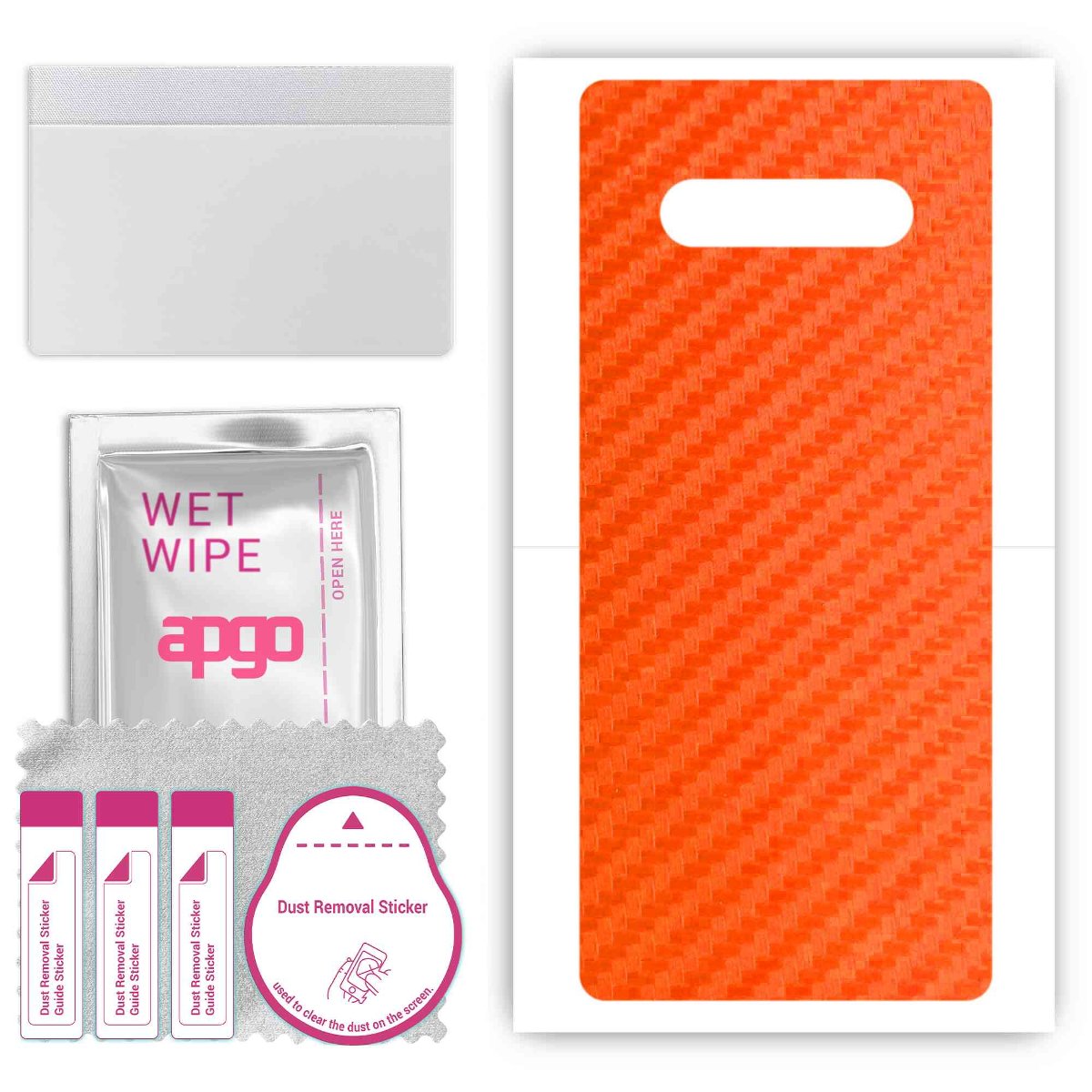 Folia naklejka skórka strukturalna na TYŁ do Black Shark 4 Pro -  Carbon Pomarańczowy - apgo SKINS