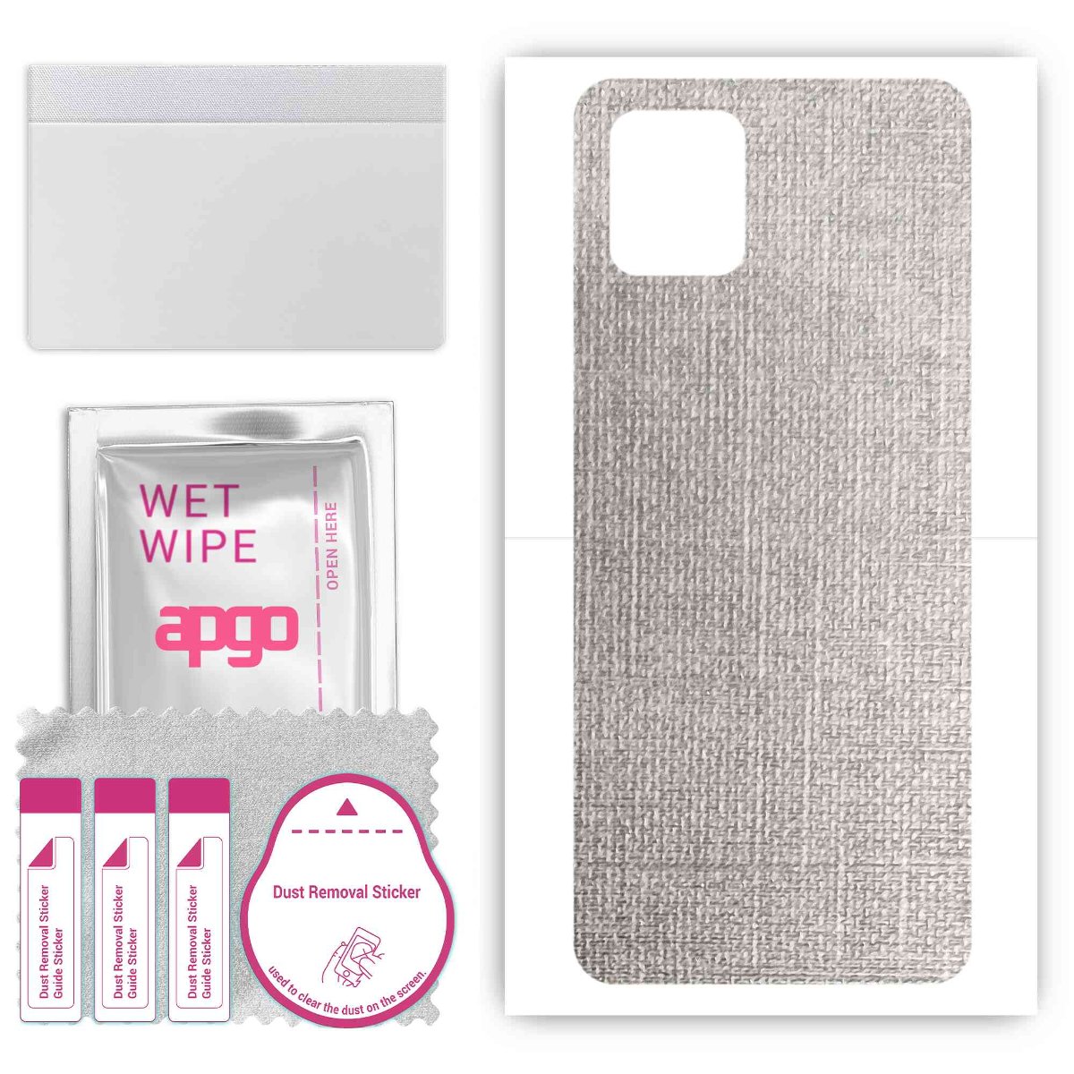 Folia naklejka skórka strukturalna na TYŁ do Vivo V20 -  Tkanina Denim Szary - apgo SKINS