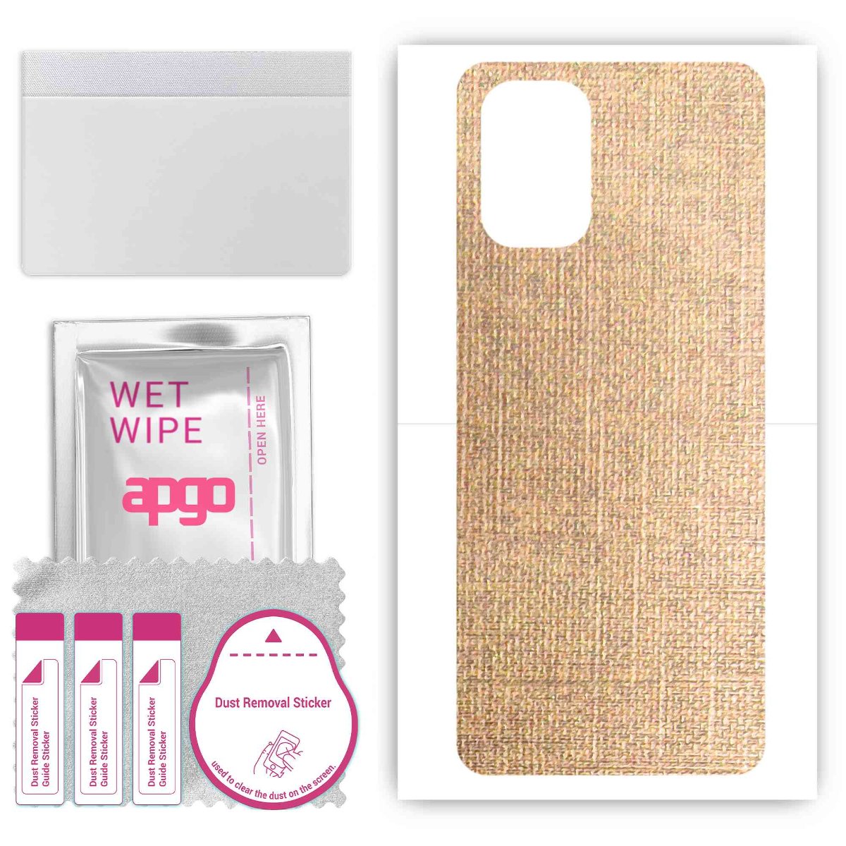 Folia naklejka skórka strukturalna na TYŁ do Nokia G22 -  Tkanina Denim Beżowy - apgo SKINS