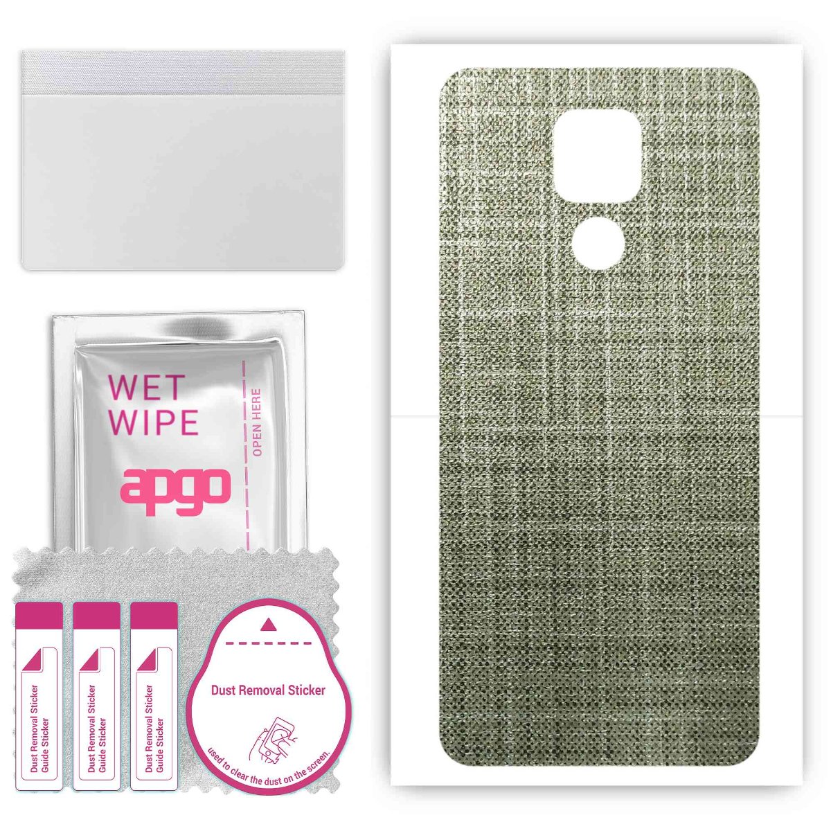 Folia naklejka skórka strukturalna na TYŁ do myPhone Now Esim -  Tkanina Lniana - apgo SKINS