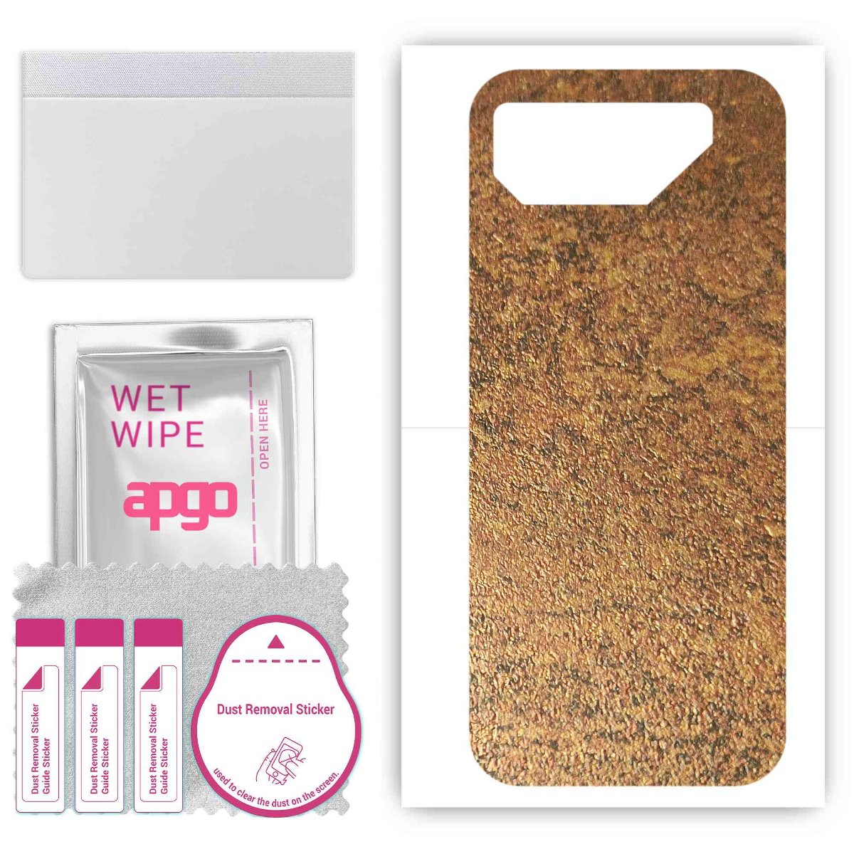 Folia naklejka skórka strukturalna na TYŁ do Asus ROG Phone 7 -  Zardzewiała Miedź - apgo SKINS