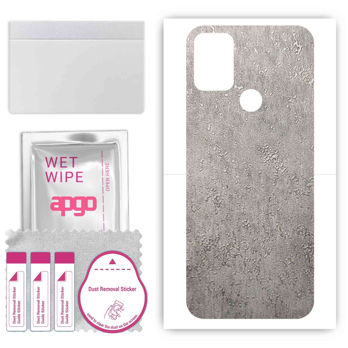 Folia naklejka skórka strukturalna na TYŁ do HTC Wildfire E2 Play -  Beton - apgo SKINS