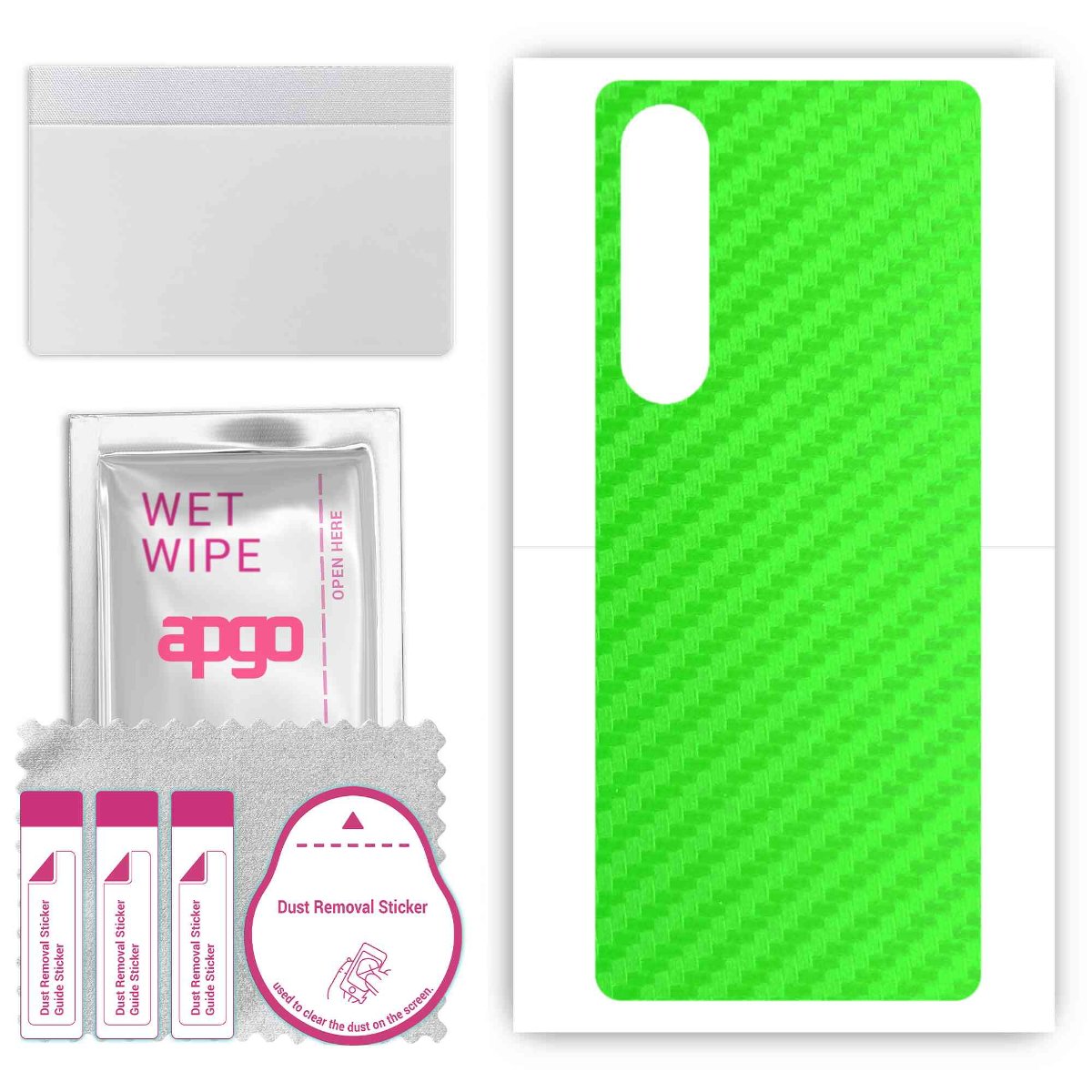 Folia naklejka skórka strukturalna na TYŁ do Sony Xperia 1 V -  Carbon Zielony - apgo SKINS