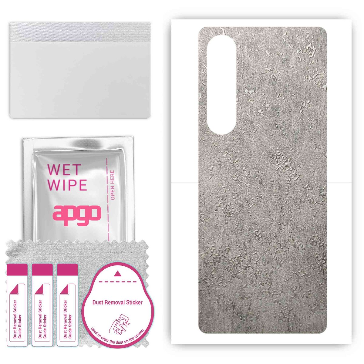 Folia naklejka skórka strukturalna na TYŁ do Sony Xperia 1 V -  Beton - apgo SKINS