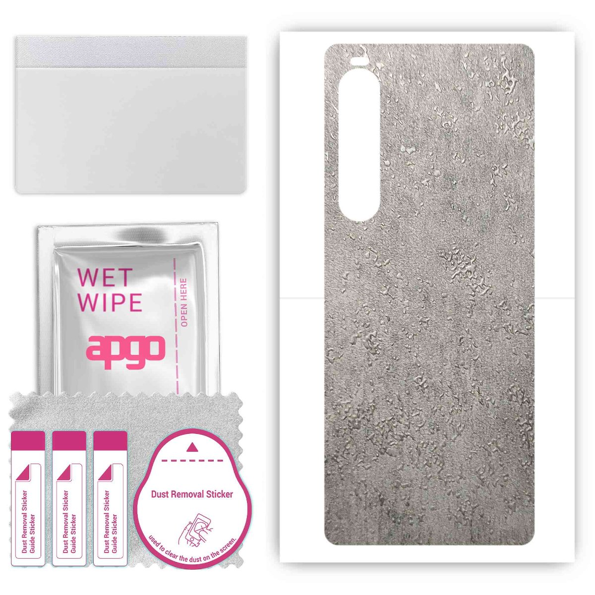 Folia naklejka skórka strukturalna na TYŁ do Sony Xperia 10 V -  Beton - apgo SKINS