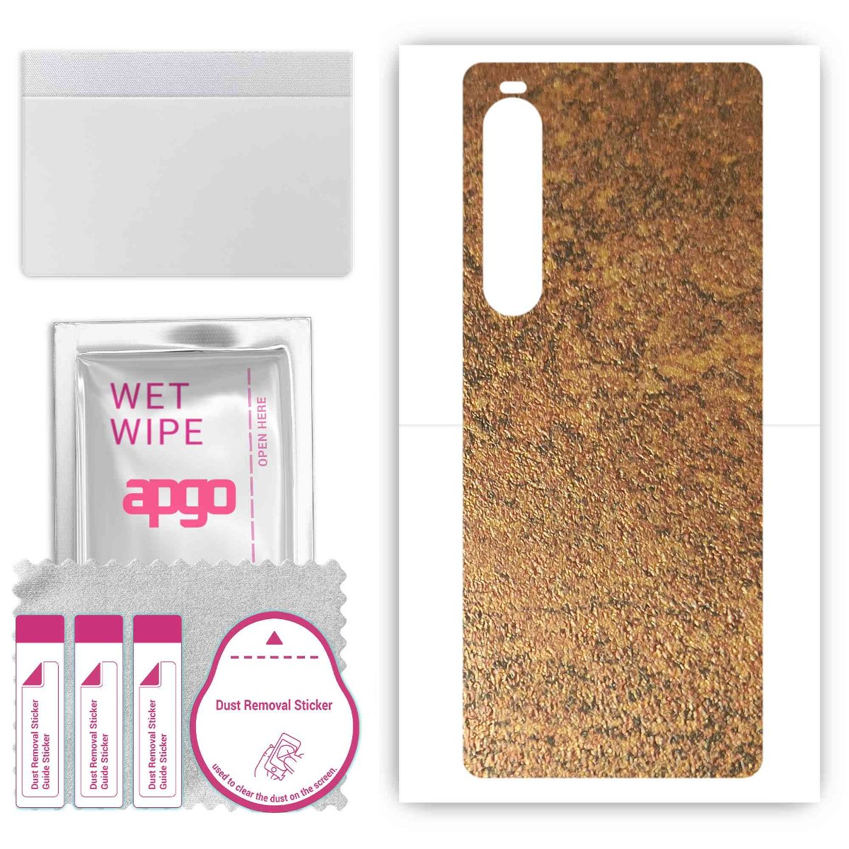 Folia naklejka skórka strukturalna na TYŁ do Sony Xperia 10 V -  Zardzewiała Miedź - apgo SKINS