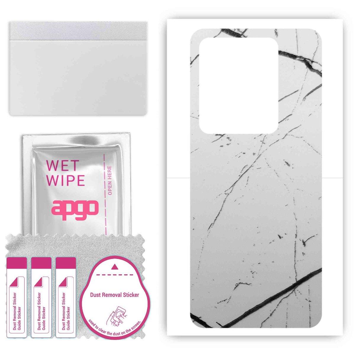 Folia naklejka skórka strukturalna na TYŁ do Infinix Note 30 5G -  Marmur Biały - apgo SKINS