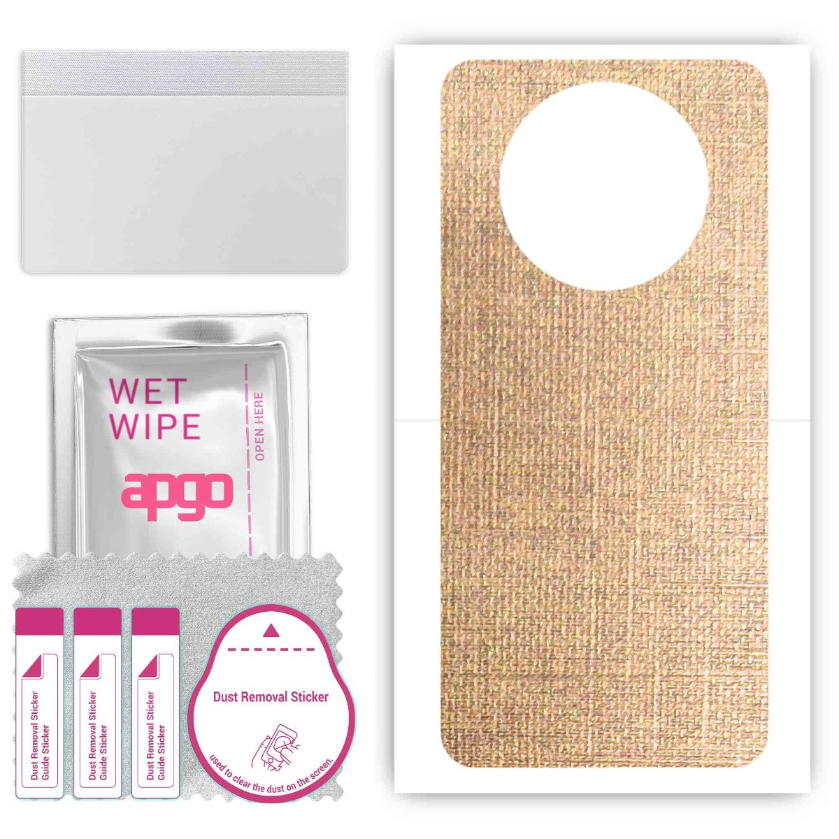 Folia naklejka skórka strukturalna na TYŁ do Ulefone Note 15 -  Tkanina Denim Beżowy - apgo SKINS