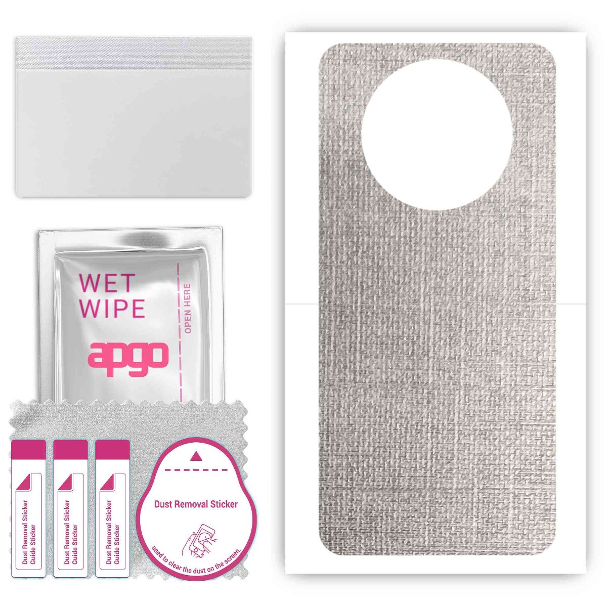 Folia naklejka skórka strukturalna na TYŁ do Ulefone Note 15 -  Tkanina Denim Szary - apgo SKINS