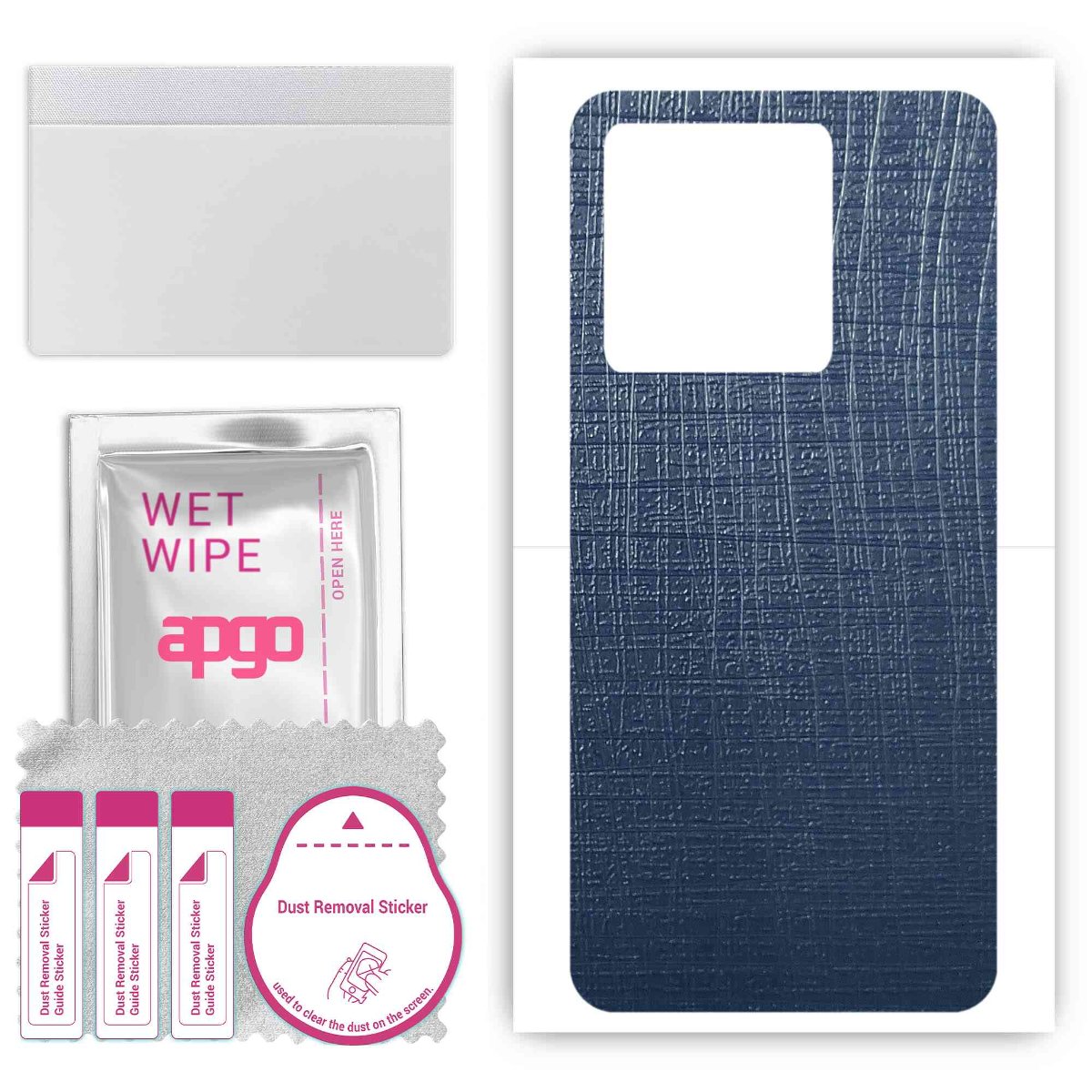 Folia naklejka skórka strukturalna na TYŁ do Vivo iQOO Neo7 Pro -  Tkanina Granatowa - apgo SKINS