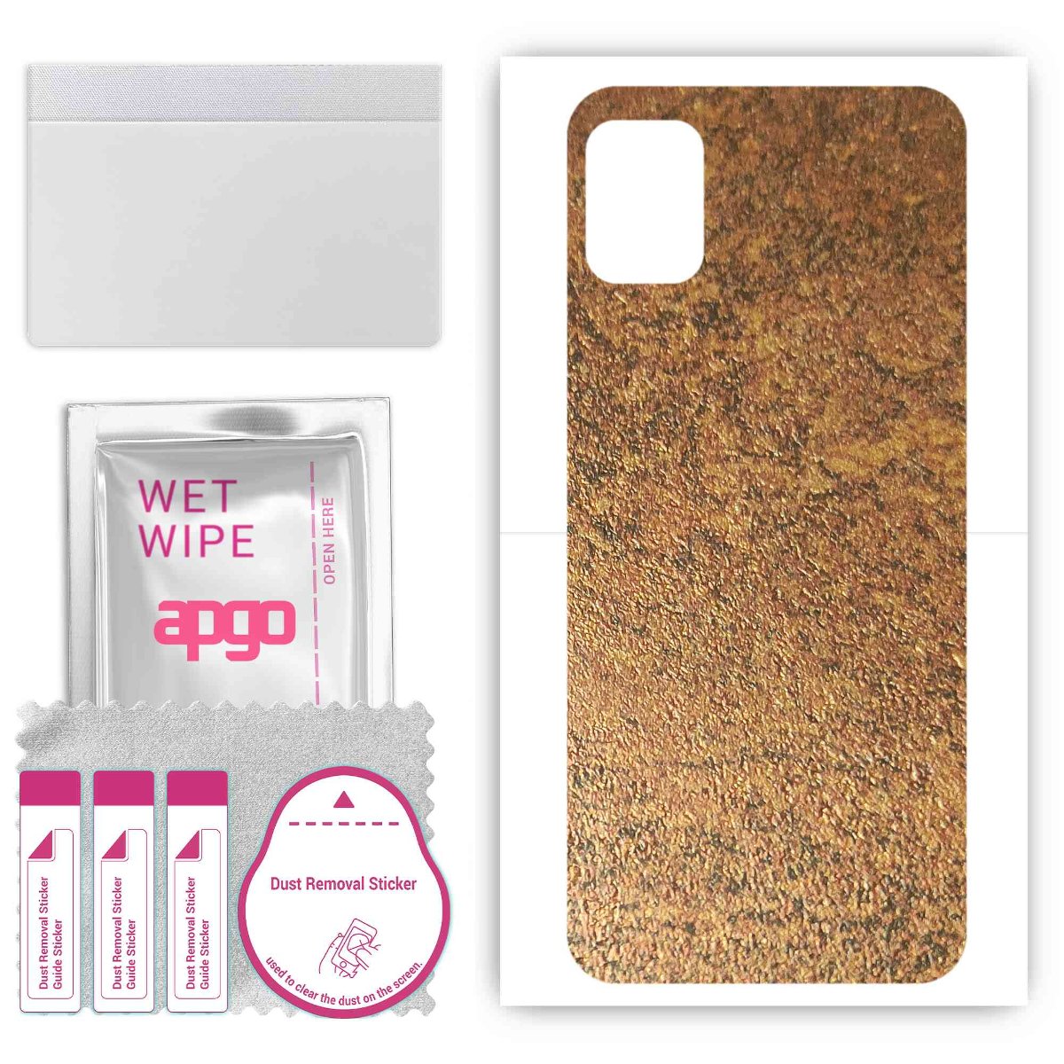 Folia naklejka skórka strukturalna na TYŁ do Nokia C300 -  Zardzewiała Miedź - apgo SKINS