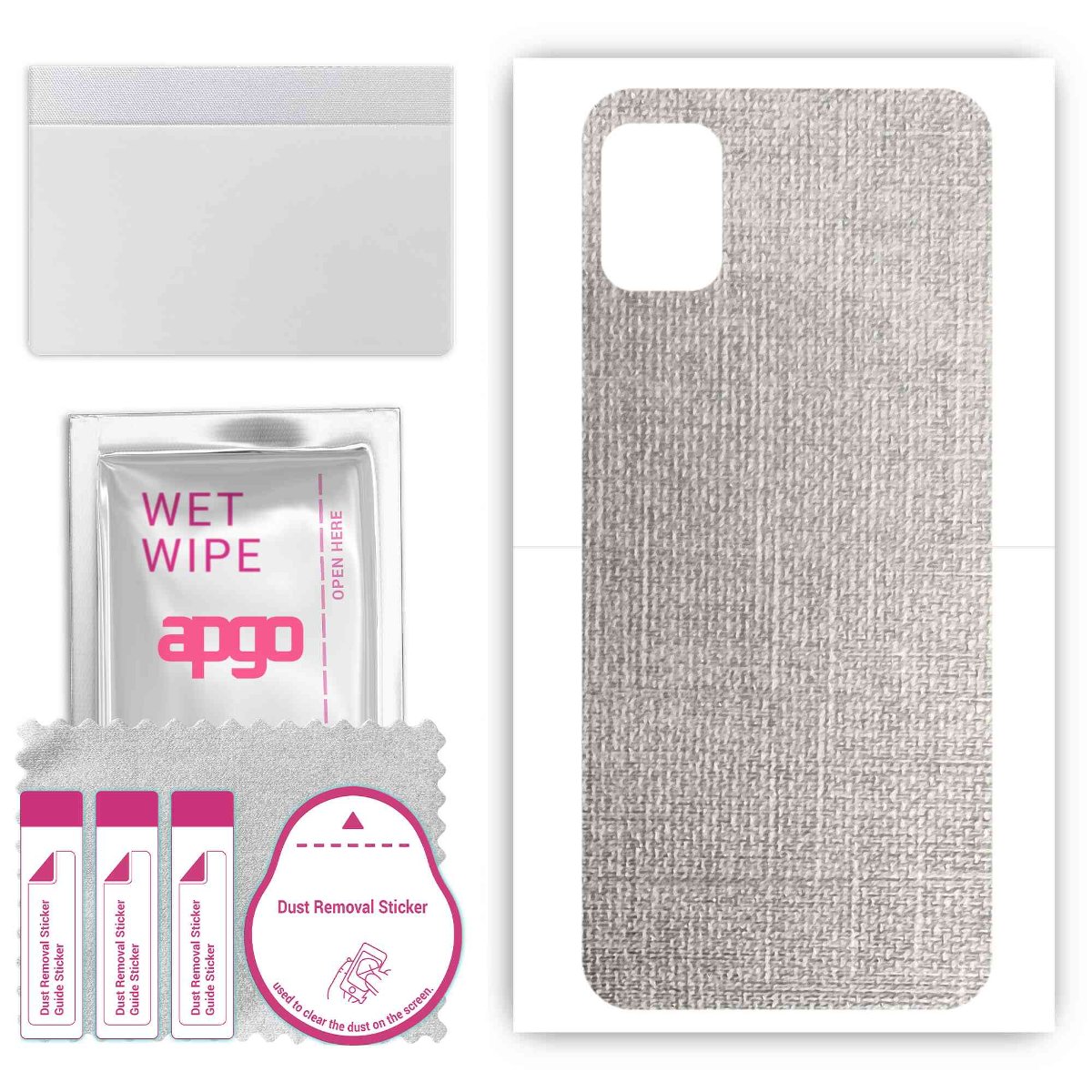 Folia naklejka skórka strukturalna na TYŁ do Nokia C300 -  Tkanina Denim Szary - apgo SKINS