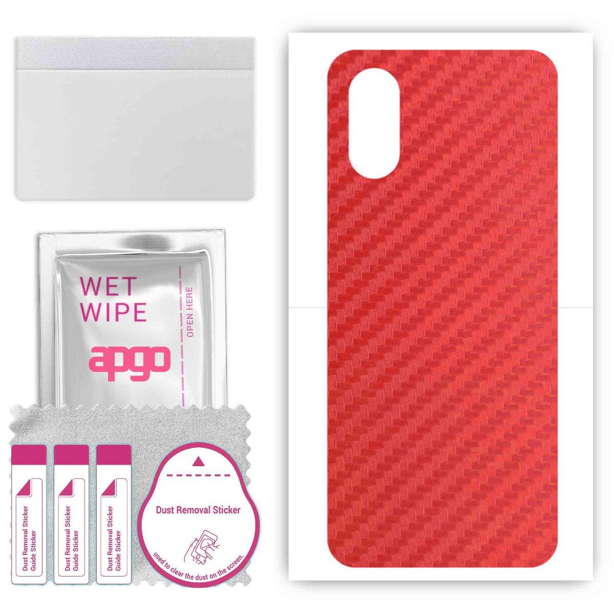 Folia naklejka skórka strukturalna na TYŁ do Sony Xperia 5 V -  Carbon Czerwony - apgo SKINS