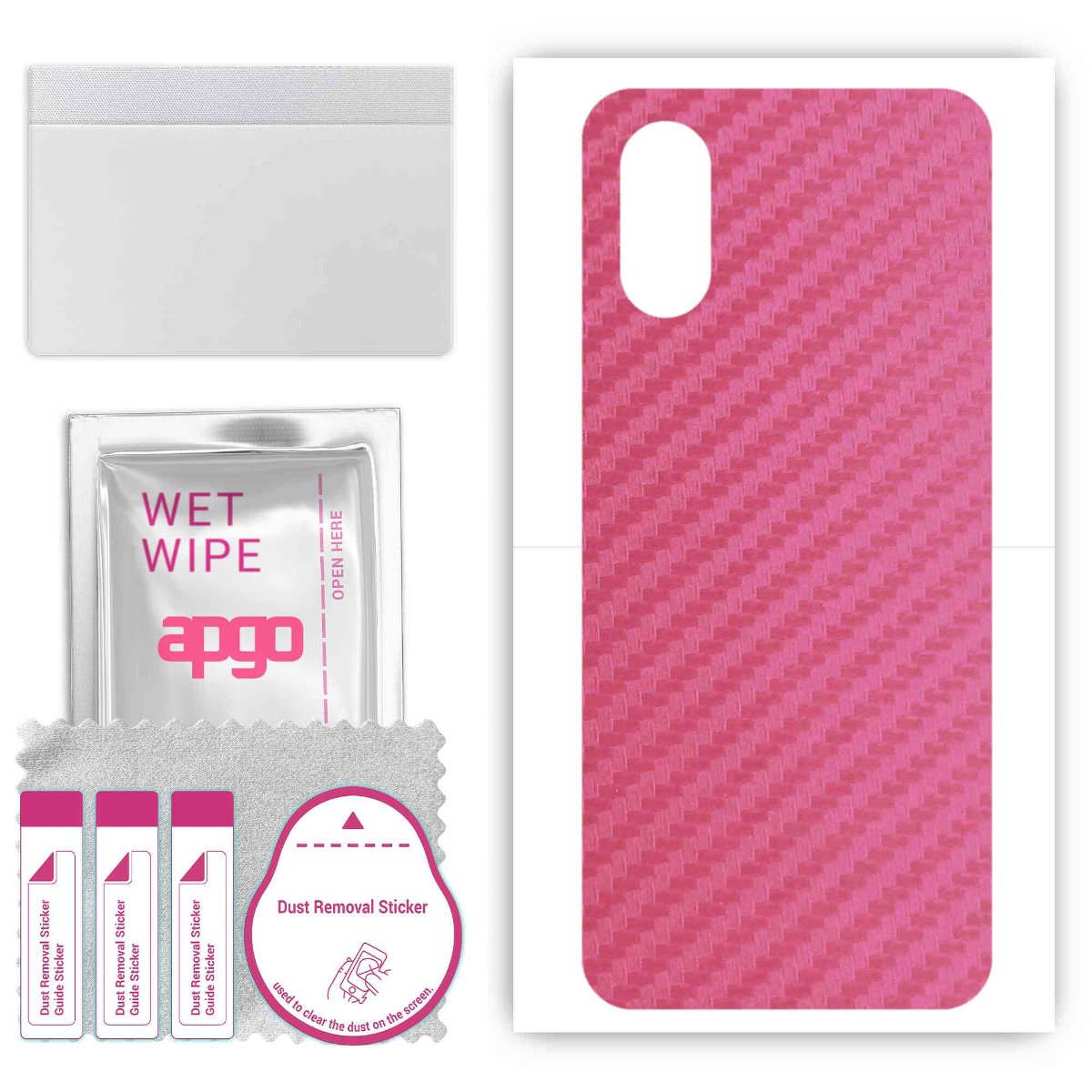 Folia naklejka skórka strukturalna na TYŁ do Sony Xperia 5 V -  Carbon Różowy - apgo SKINS