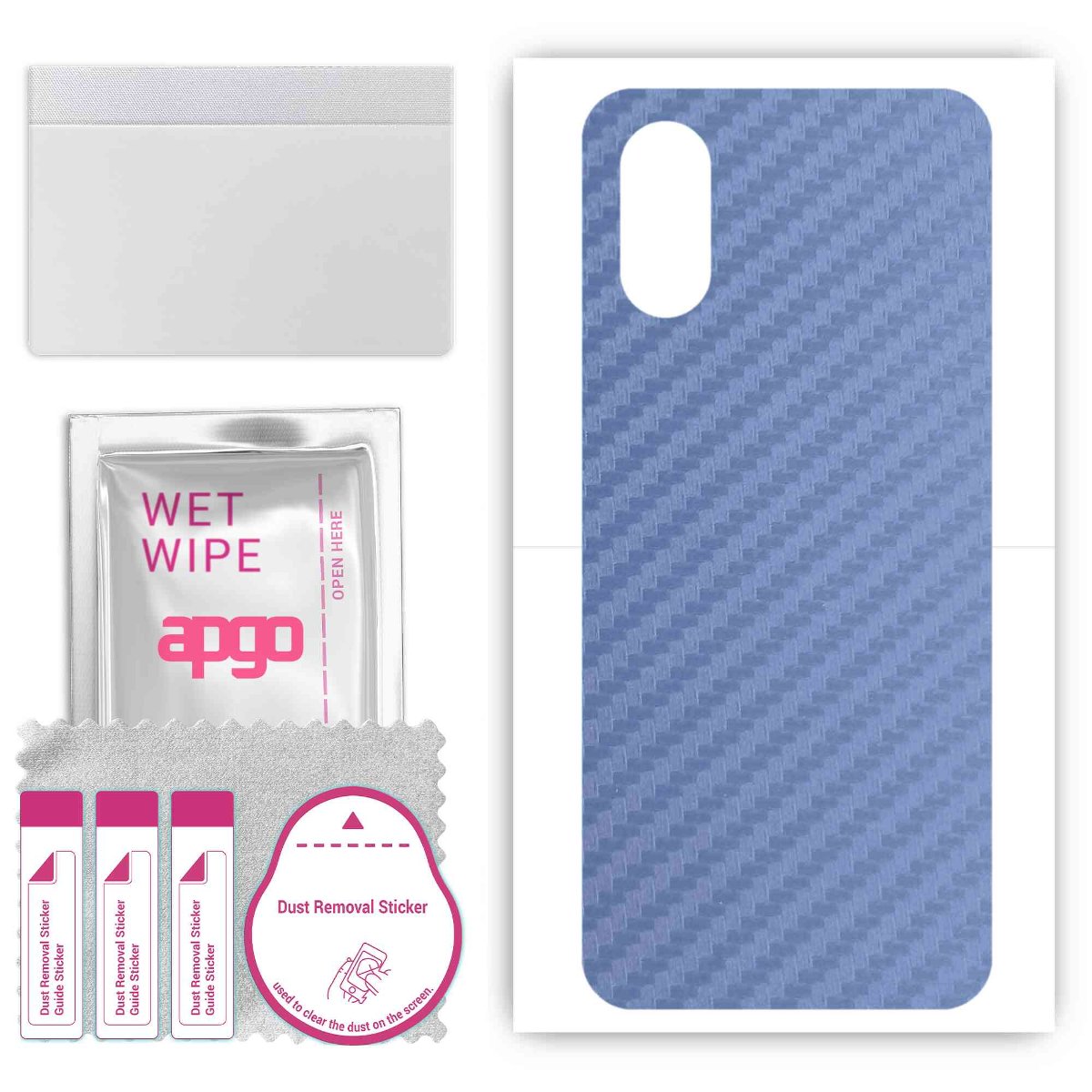 Folia naklejka skórka strukturalna na TYŁ do Sony Xperia 5 V -  Carbon Granatowy - apgo SKINS