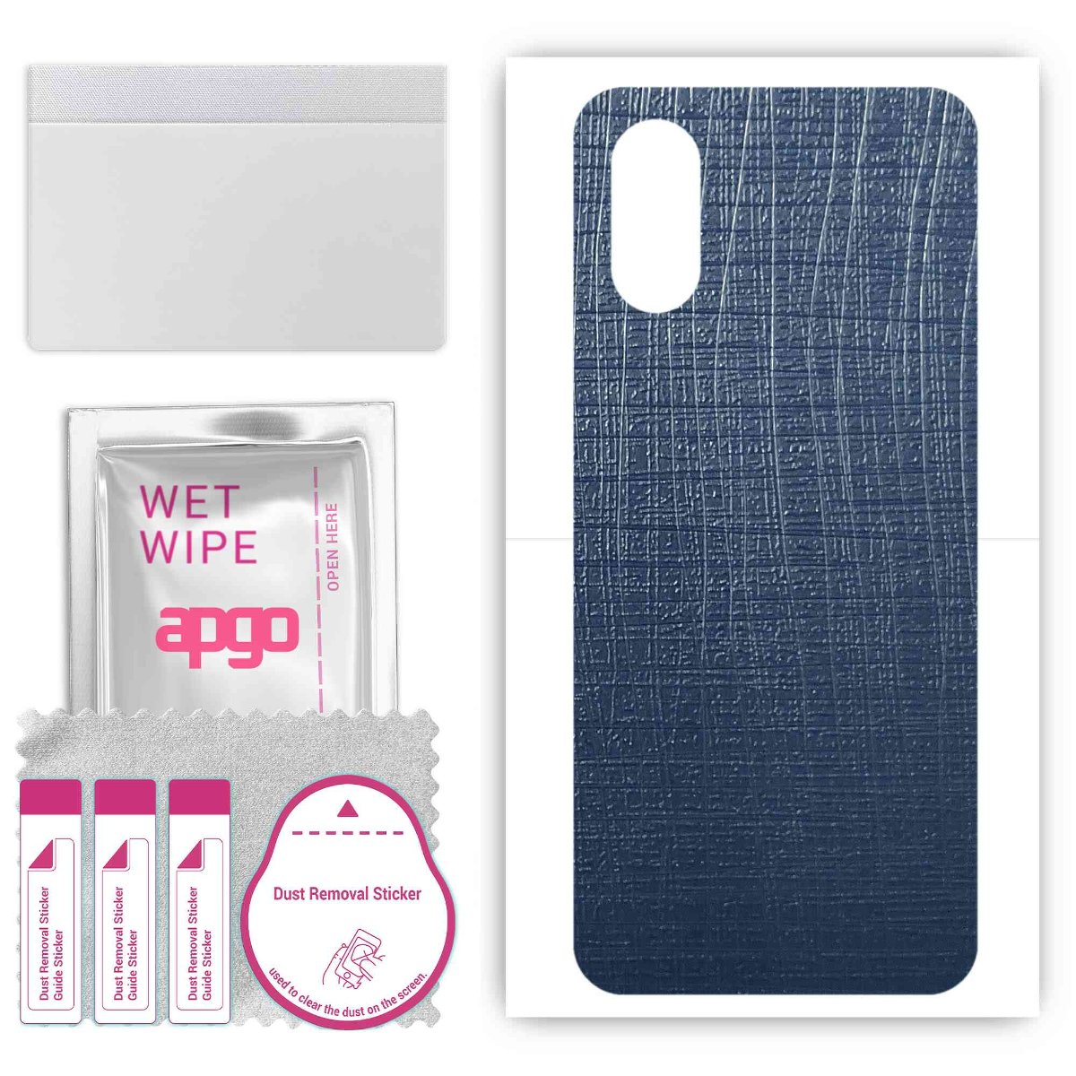 Folia naklejka skórka strukturalna na TYŁ do Sony Xperia 5 V -  Tkanina Granatowa - apgo SKINS