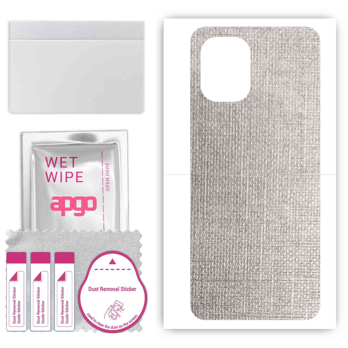 Folia naklejka skórka strukturalna na TYŁ do Umidigi Power 7 -  Tkanina Denim Szary - apgo SKINS