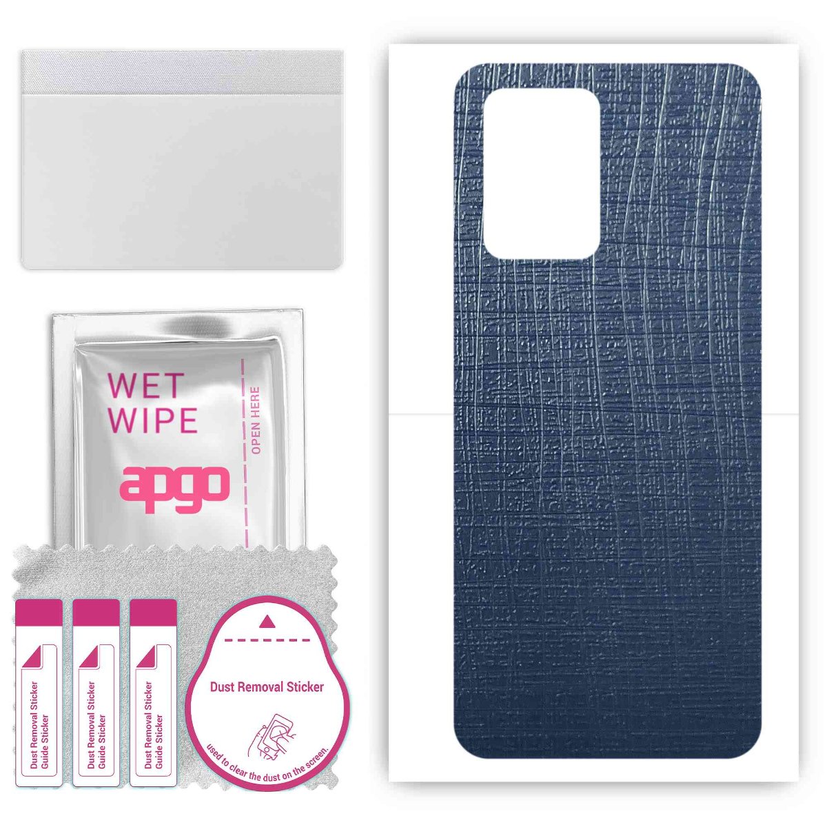 Folia naklejka skórka strukturalna na TYŁ do Xiaomi Redmi K50i 5G -  Tkanina Granatowa - apgo SKINS