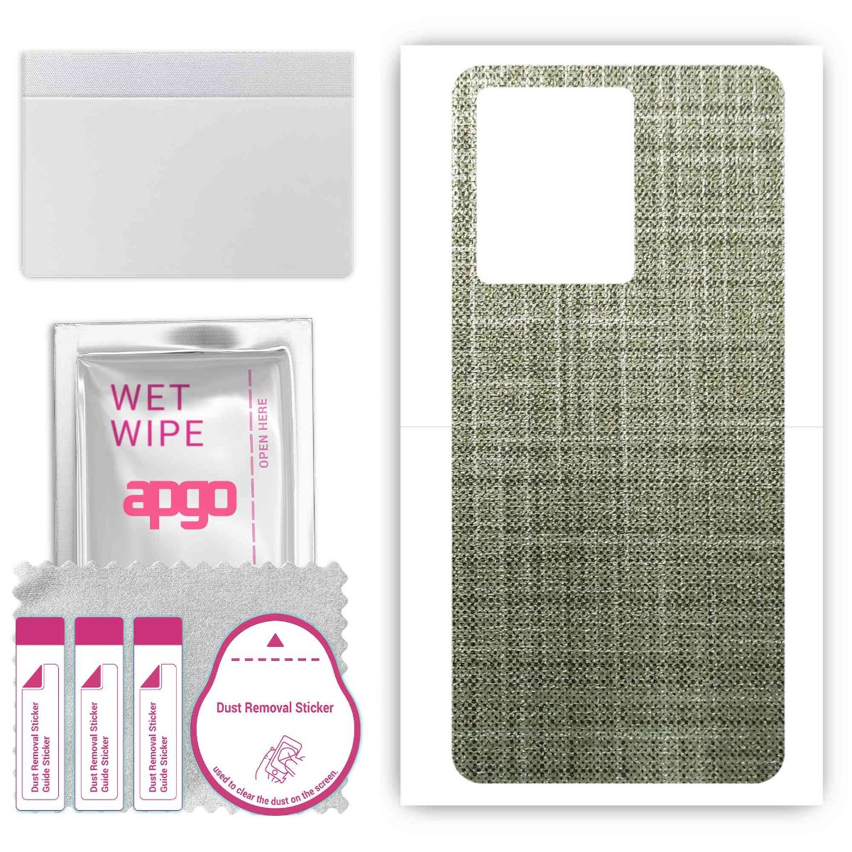 Folia naklejka skórka strukturalna na TYŁ do Vivo IQOO 9T -  Tkanina Lniana - apgo SKINS