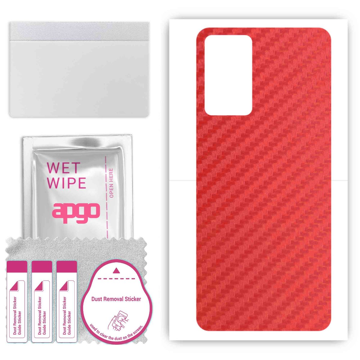 Folia naklejka skórka strukturalna na TYŁ do Infinix Zero X Pro -  Carbon Czerwony - apgo SKINS