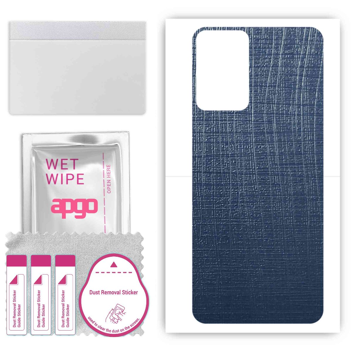 Folia naklejka skórka strukturalna na TYŁ do Infinix Note 12i -  Tkanina Granatowa - apgo SKINS