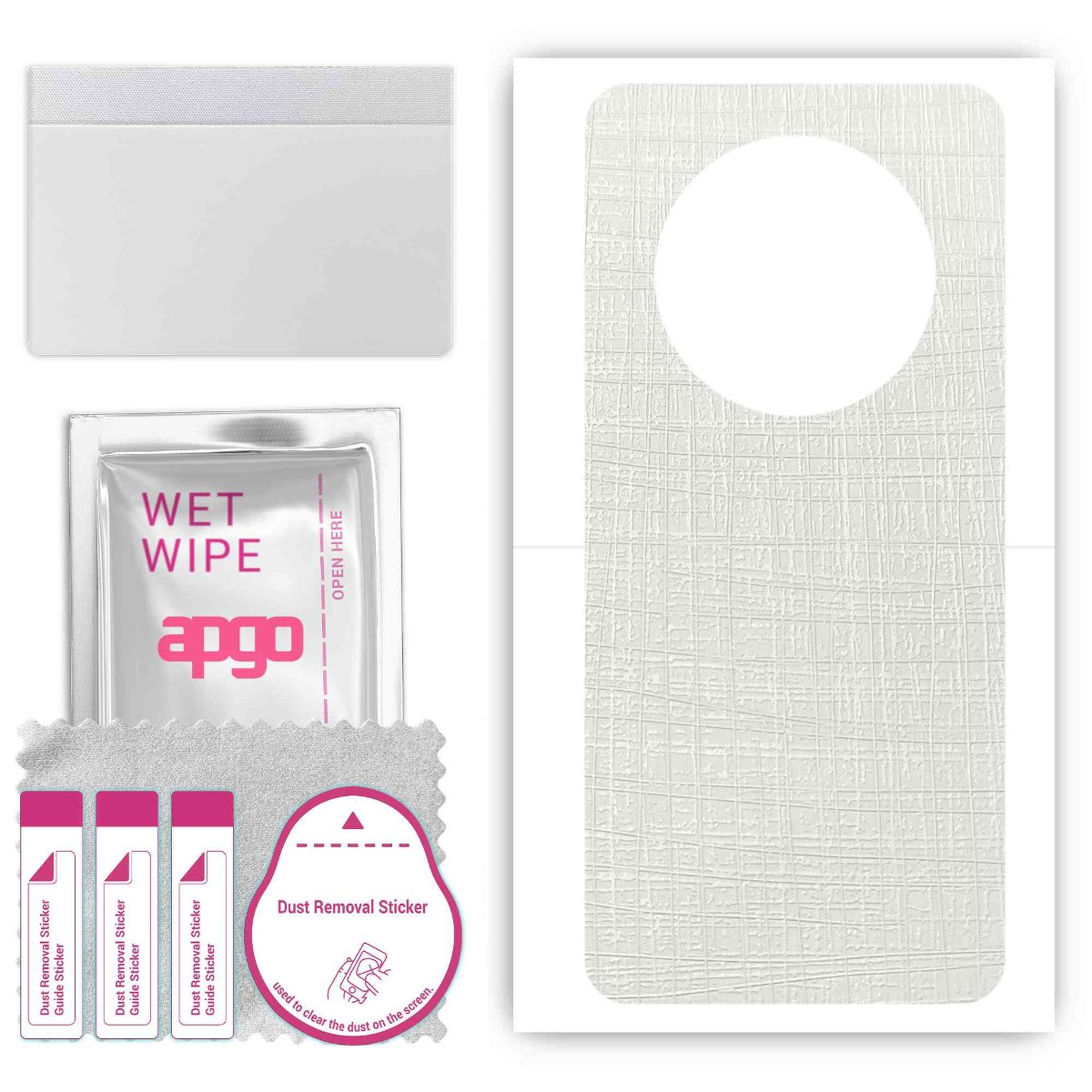 Folia naklejka skórka strukturalna na TYŁ do Huawei Mate 50E -  Tkanina Biała - apgo SKINS