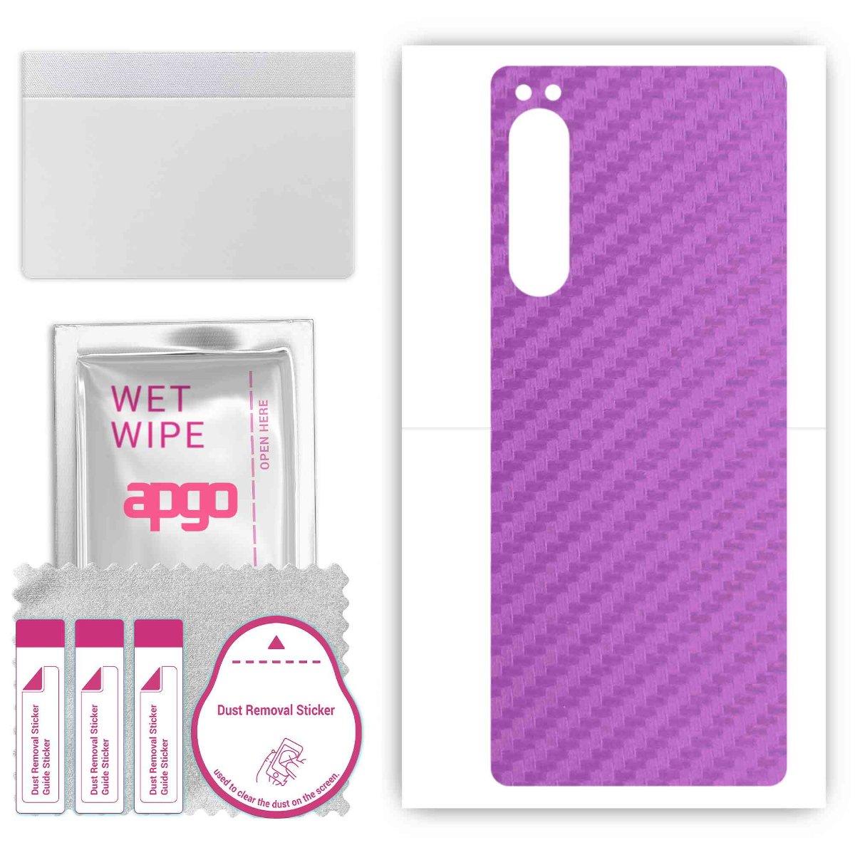 Folia naklejka skórka strukturalna na TYŁ do Sony Xperia 5 IV -  Carbon Fioletowy - apgo SKINS