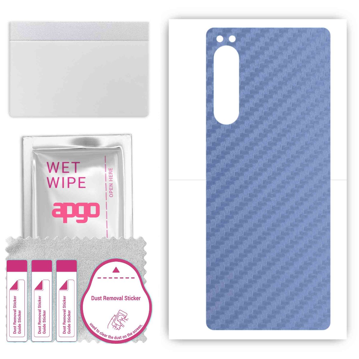 Folia naklejka skórka strukturalna na TYŁ do Sony Xperia 5 IV -  Carbon Granatowy - apgo SKINS