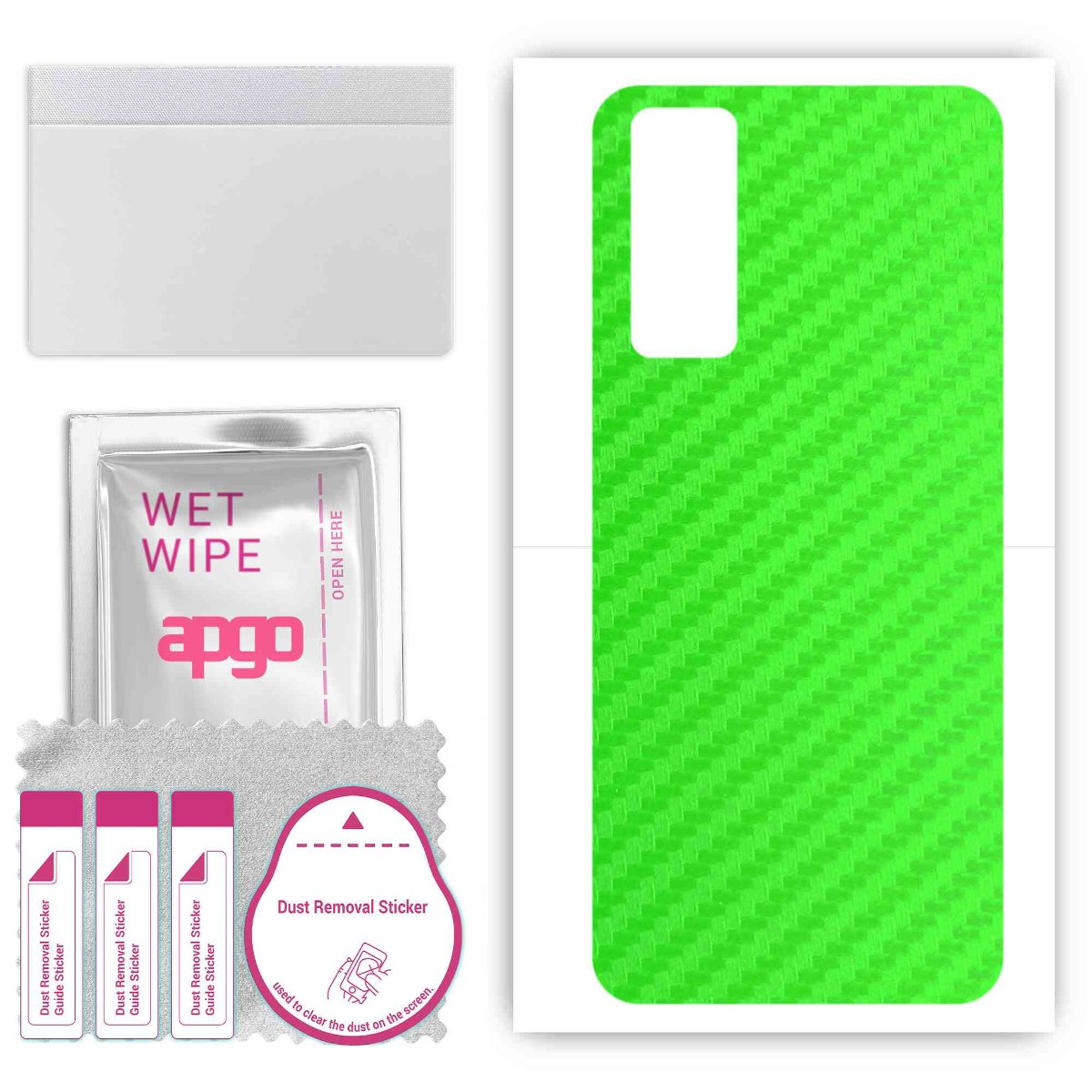 Folia naklejka skórka strukturalna na TYŁ do Vivo Y75s 5G -  Carbon Zielony - apgo SKINS