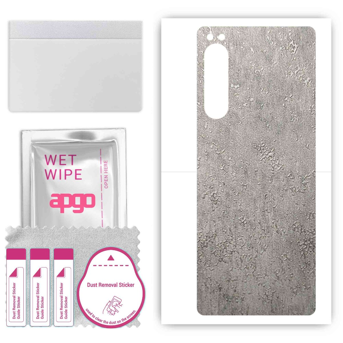 Folia naklejka skórka strukturalna na TYŁ do Sony Xperia 5 IV -  Beton - apgo SKINS