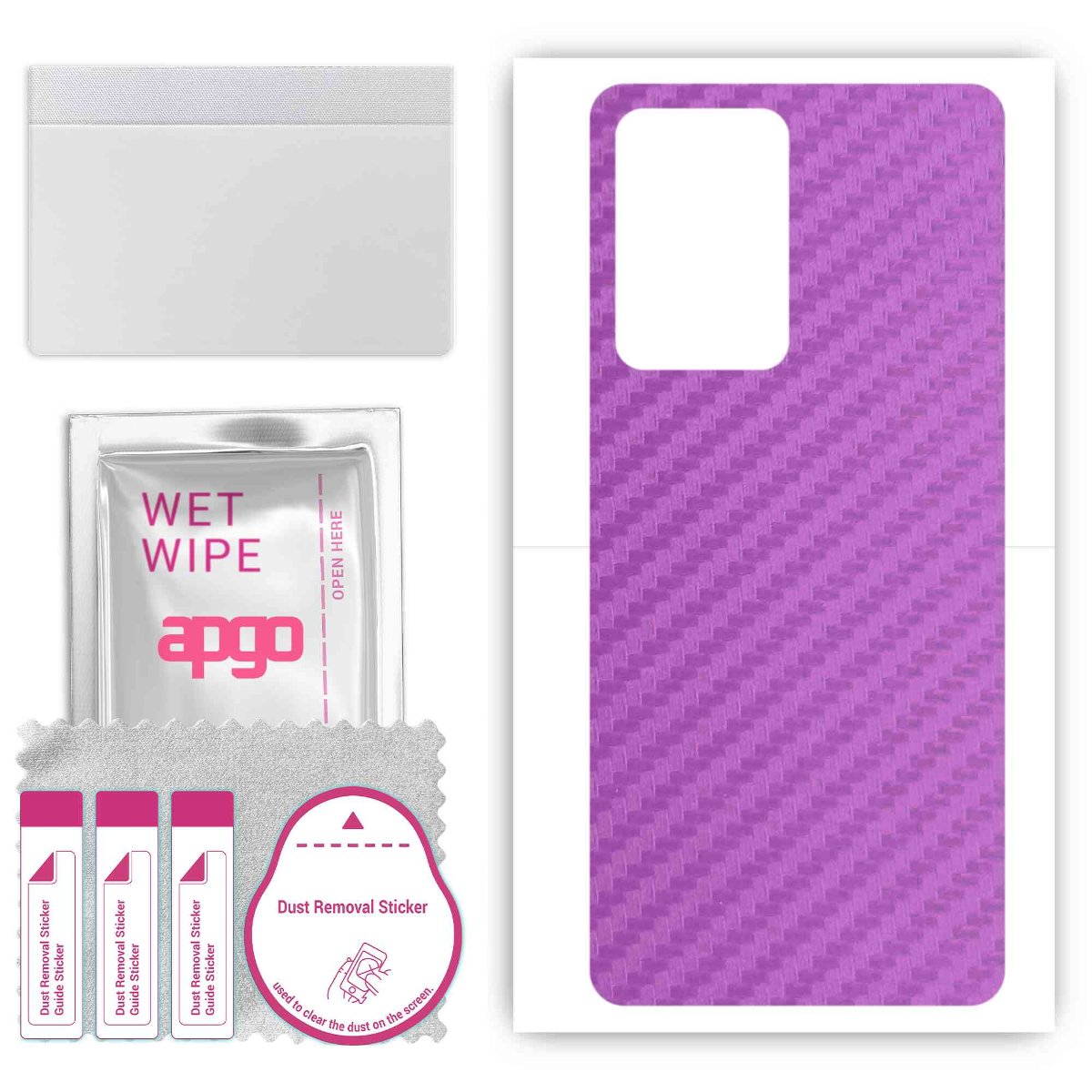 Folia naklejka skórka strukturalna na TYŁ do Xiaomi Civi 2 -  Carbon Fioletowy - apgo SKINS