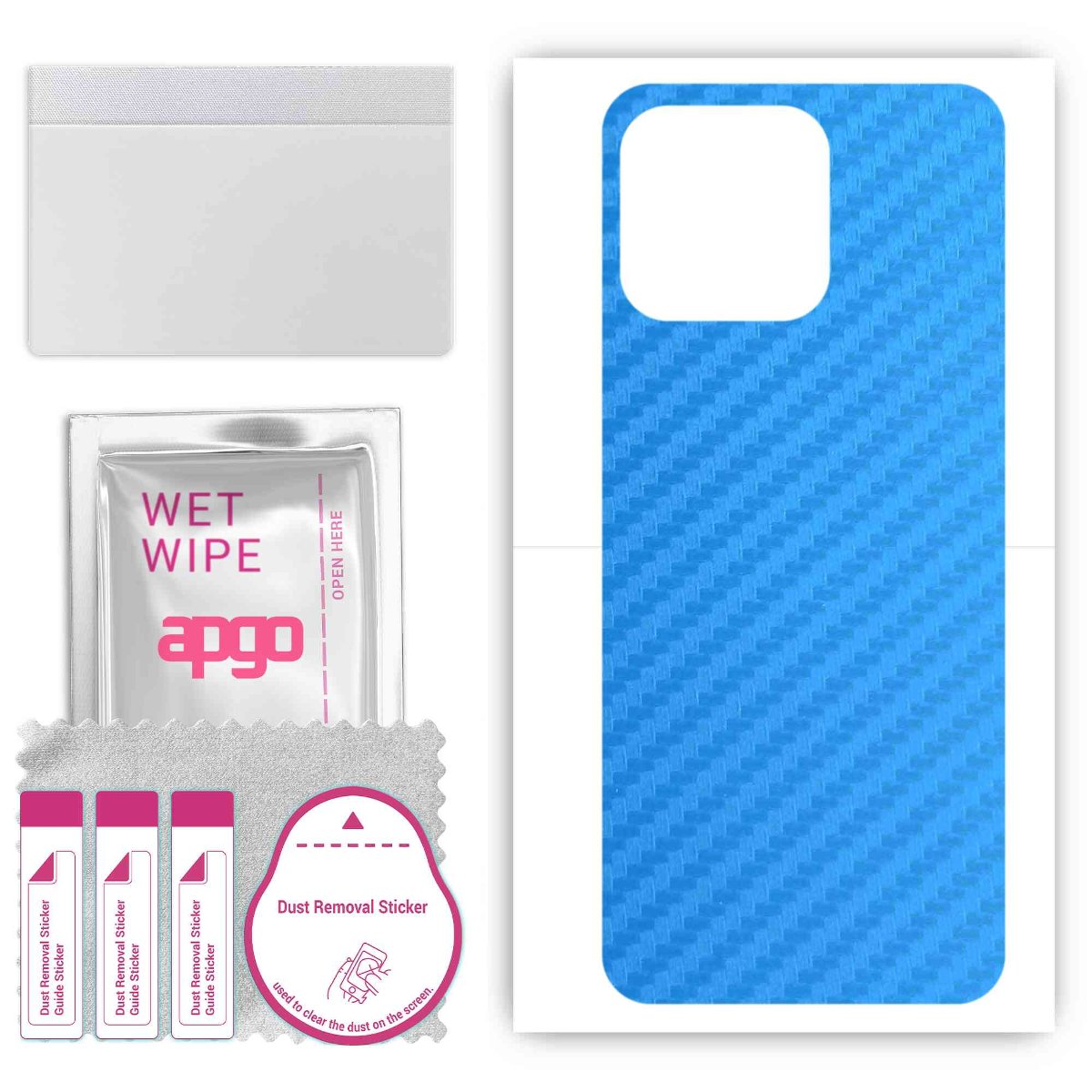 Folia naklejka skórka strukturalna na TYŁ do Honor X6 -  Carbon Niebieski - apgo SKINS