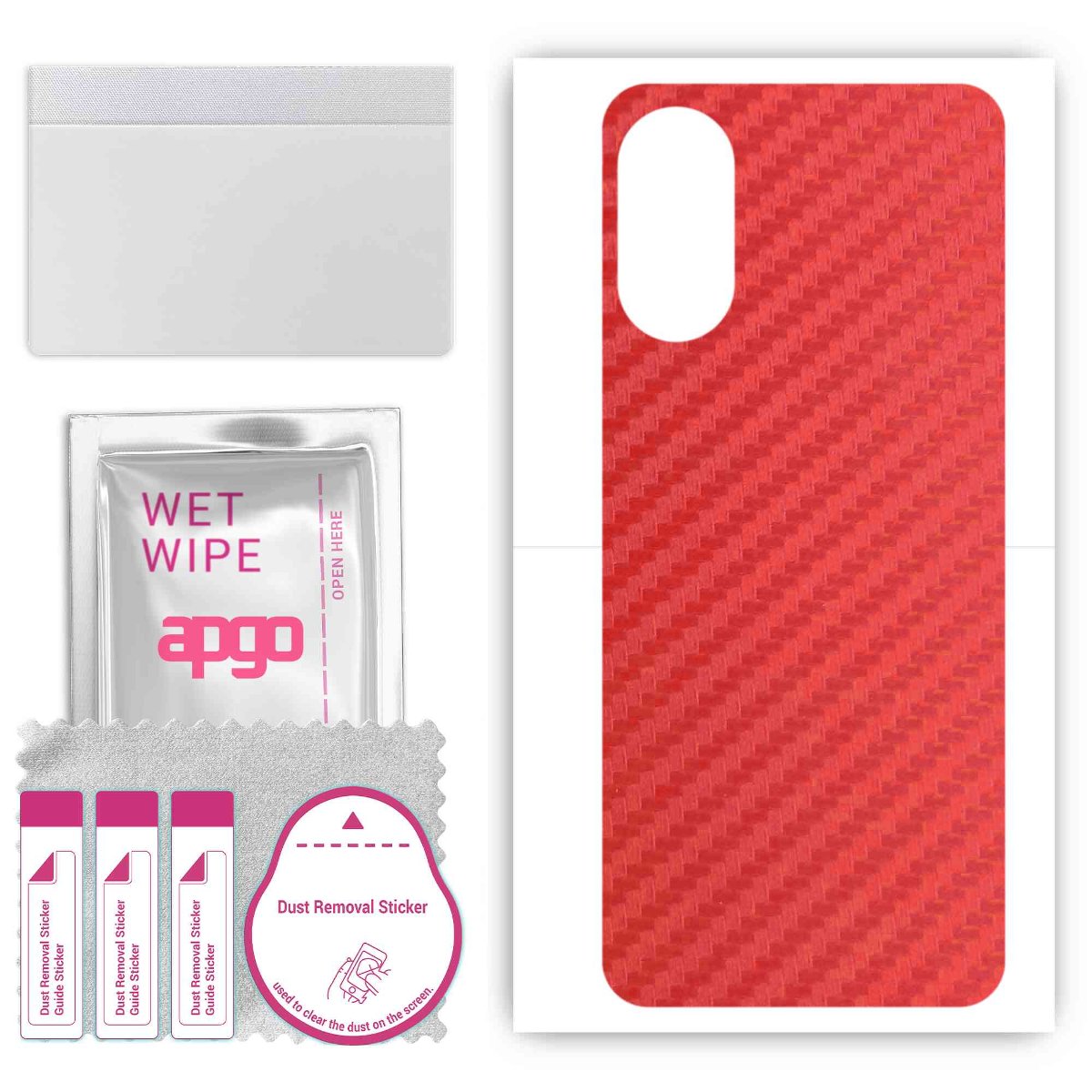 Folia naklejka skórka strukturalna na TYŁ do Cubot P60 -  Carbon Czerwony - apgo SKINS