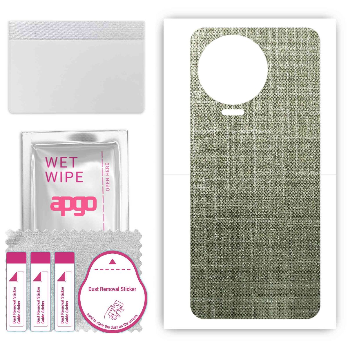 Folia naklejka skórka strukturalna na TYŁ do Infinix Note 12 2023 -  Tkanina Lniana - apgo SKINS