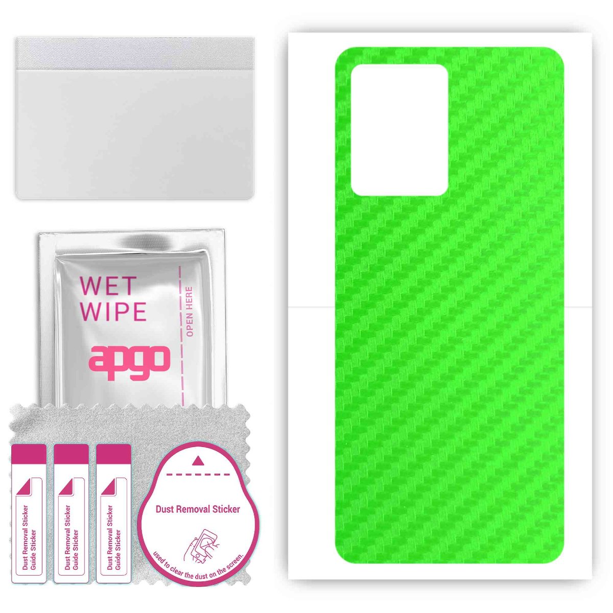 Folia naklejka skórka strukturalna na TYŁ do Umidigi G2 -  Carbon Zielony - apgo SKINS