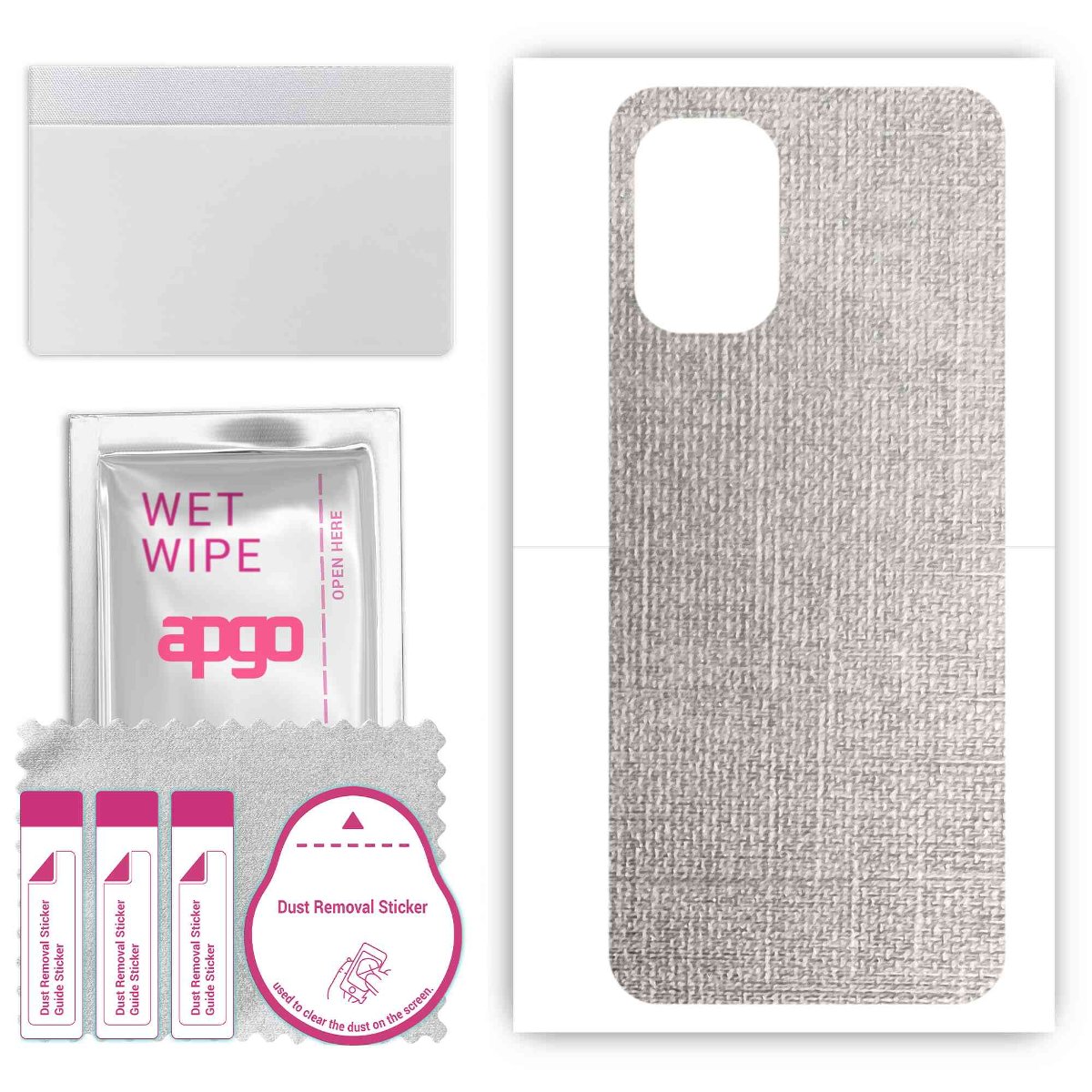 Folia naklejka skórka strukturalna na TYŁ do Nokia C31 -  Tkanina Denim Szary - apgo SKINS